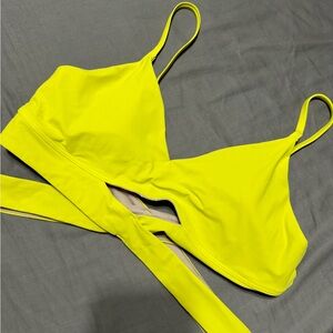 Lululemon Athletica Yellow Sports Bra